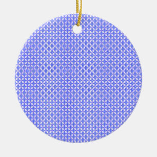 Floral Design Pattern Ceramic Ornament