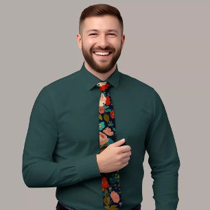 Floral Design Pattern Tie