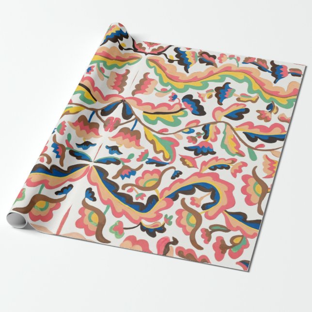 Floral design  pattern Wrapping Paper (Unrolled)