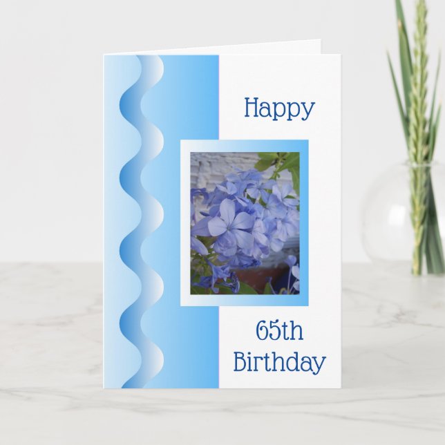 Floral Design Personalised 65th Birthday Card (Front)