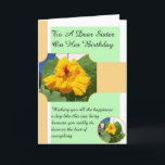 Floral Design Personalised Sister Birthday Card<br><div class="desc">Sister birthday greeting card floral design. You can customise this sister birthday card with any text then have it printed and sent to you or instantly download it. Should you require any help with customising then contact us through the message link on this page. Floral design personalised sister birthday card...</div>