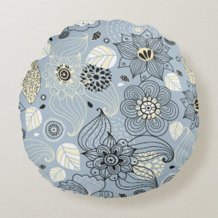 Floral Design Round Cushion