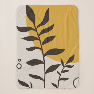 Floral design sherpa blanket