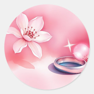 Floral Design: Timeless Beauty and Elegance Classic Round Sticker