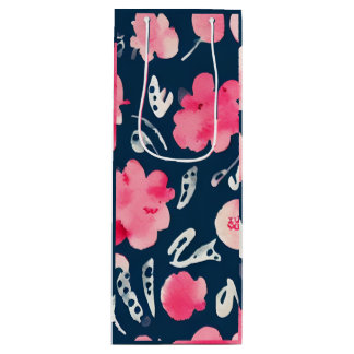 Floral Design Wine Bag