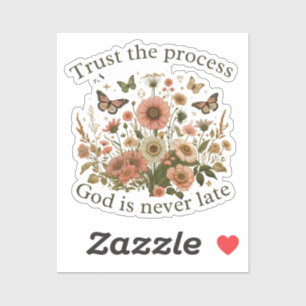 Floral design with butterflies – Christian quote “