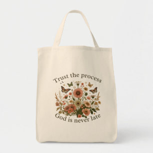 Floral design with butterflies – Christian quote “ Tote Bag
