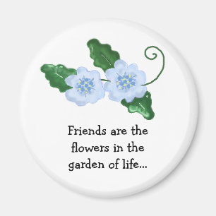 Floral Design with Friendship Message Magnet