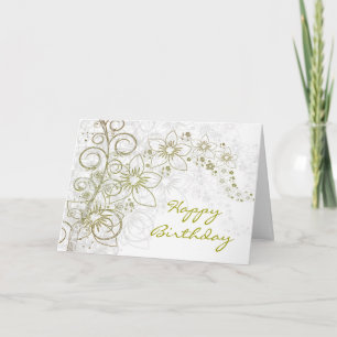 Floral Designed Custom Greeting Card