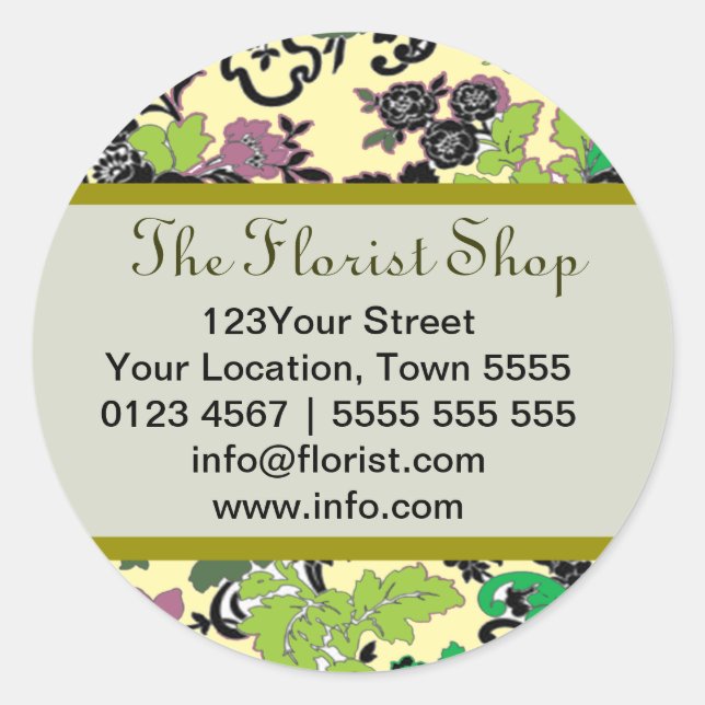 Floral Designed Sticker (Front)