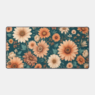 Floral Desk Mat, Abstract Botanical Mousepad, Emer Mat
