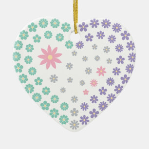 Floral Devotion Ceramic Ornament