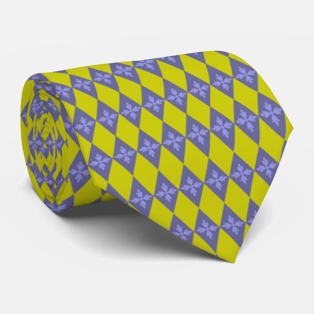 Floral Diamonds Tie (Rolled)
