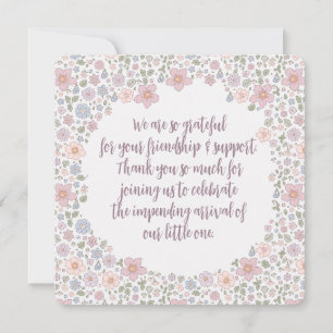 Floral Ditsy Baby Shower Thank You Cards