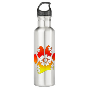 Floral Dog Paw Print 710 Ml Water Bottle