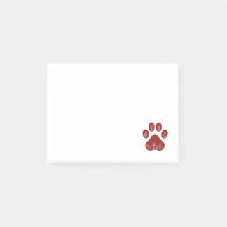 Floral Dog Paw Print Post-It Notes
