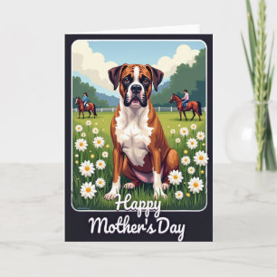 Floral Dog Portrait Mothers Day Card