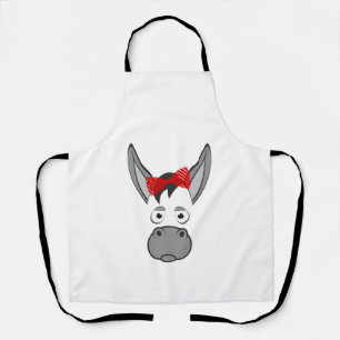 Floral Donkey Animal Halloween Costume Gift Apron
