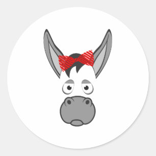 Floral Donkey Animal Halloween Costume Gift Classic Round Sticker