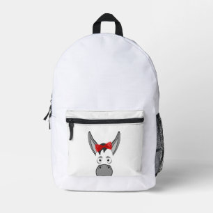 Floral Donkey Animal Halloween Costume Gift Printed Backpack