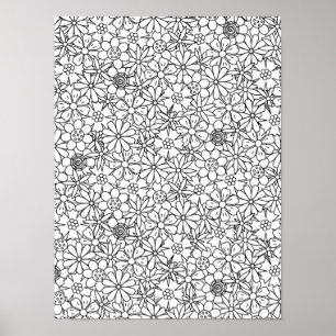 Floral Doodle 2 Poster