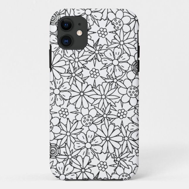 Floral Doodle Case-Mate iPhone Case (Back)