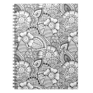 Floral Doodle Pattern Notebook