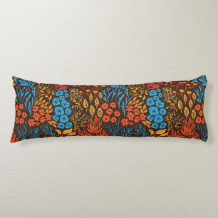 Floral doodles dark body cushion