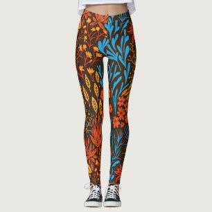 Floral doodles dark leggings