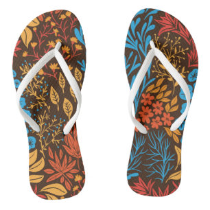 Floral doodles dark thongs