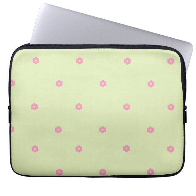 Floral Dot - Mint Electronics Bag (Front)