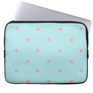 Floral Dot - Sky Blue Electronics Bag