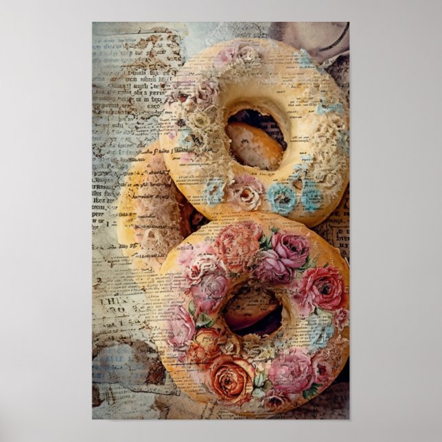Floral Doughnuts  Poster (Front)