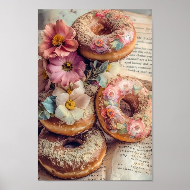Floral Doughnuts Poster (Front)