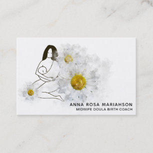 *~* Floral Doula Birthing Midwife Birth Pregnancy Business Card