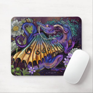 Floral Dragon Mouse Pad