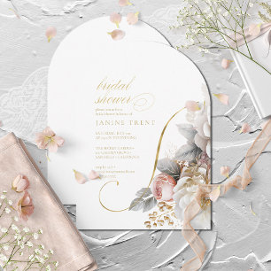 Floral Drama Wedding Bridal Shower Arch ID1022 Invitation