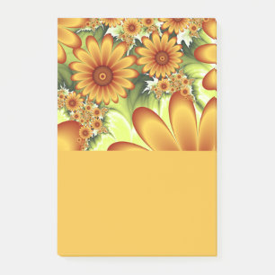 Floral Dream, Modern Abstract Flower Fractal Art Post-it Notes