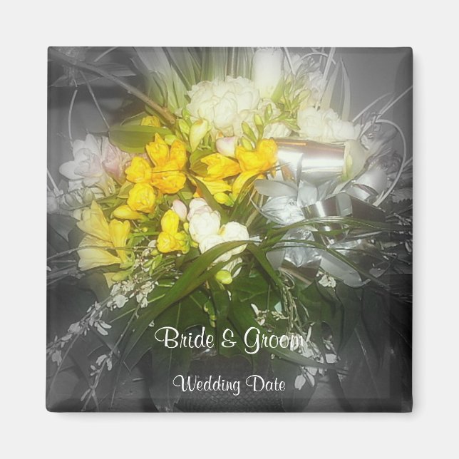Floral Dream Wedding Favour Magnet (Front)