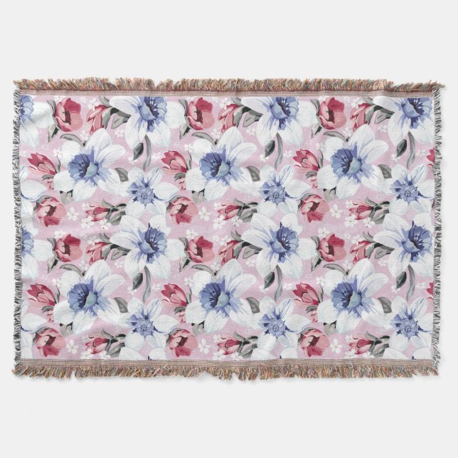 Floral Dreams #2 at Susiejayne Throw Blanket (Front)