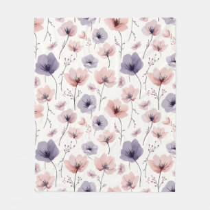 Floral Dreams Fleece Blanket