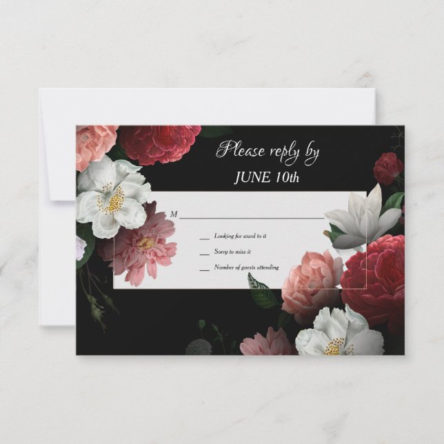Floral Dreams RSVP Cards (Front)