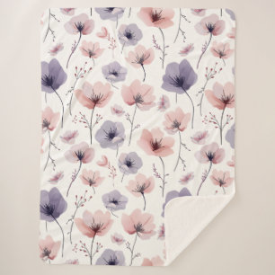 Floral Dreams Sherpa Blanket
