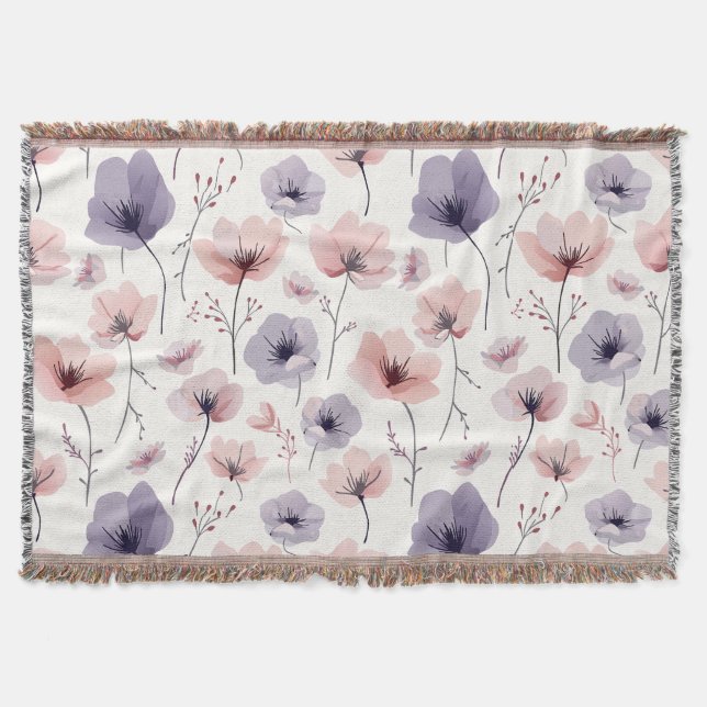 Floral Dreams Throw Blanket (Front)