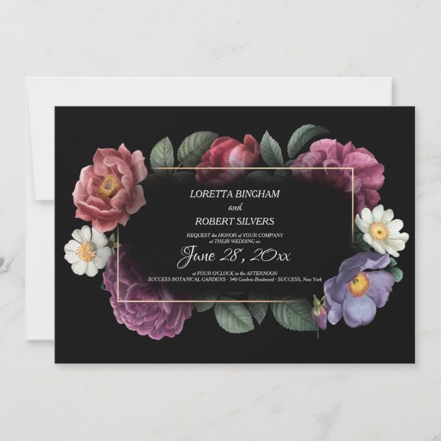 Floral Dreams Wedding Invitation (Front)