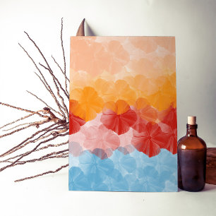 Floral Dreamscape-Peach, Orange, Red, Pink, Blue Poster