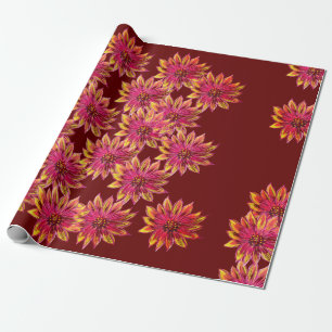 Floral DreM fLOWERS dIGITAL dRAWING Wrapping Paper