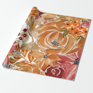 Floral Dresses For Wedding Wrapping Paper