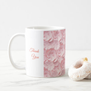 Floral Drinkware Thank You Mug Soft Pink Colour