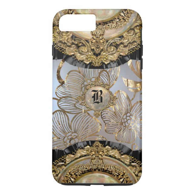 Floral Dusk Viva Monogram Plus Case-Mate iPhone Case (Back)